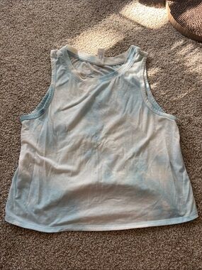 Light Blue Tie-Dye Tank Top - Women